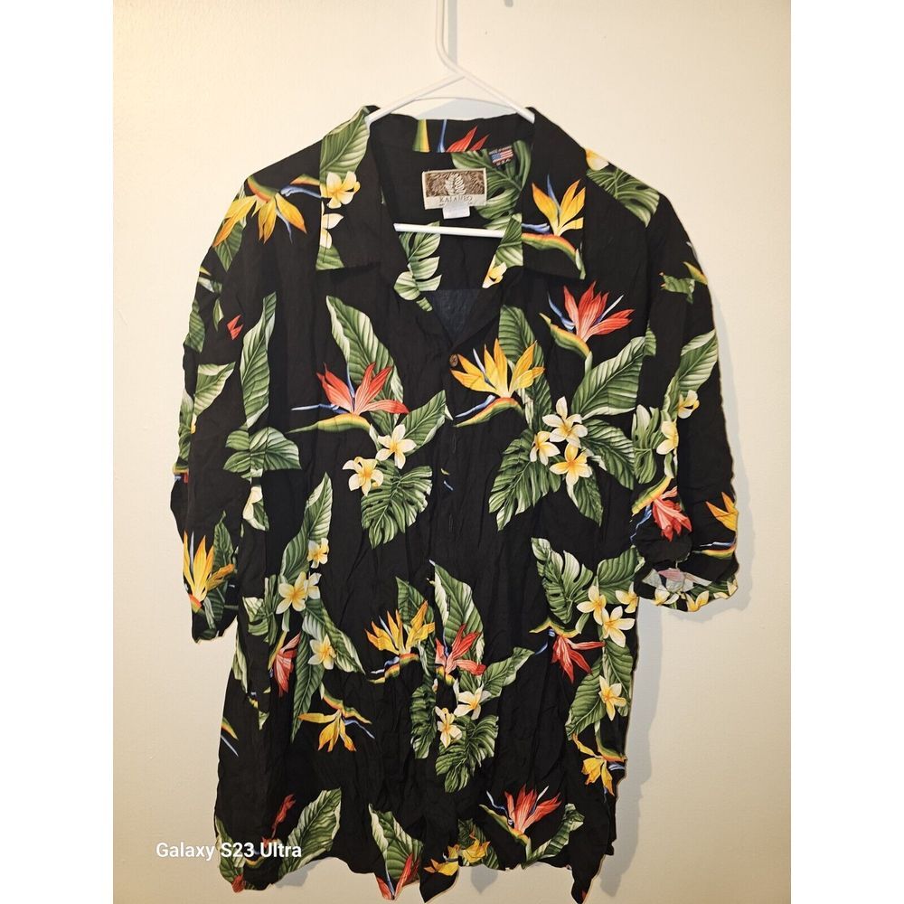 Kalaheo Vtg 90s Hawaiian Shirt Made In Hawaii sz 2XL